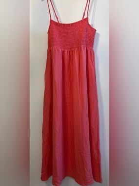 Z Supply Bayside Linen Maxi Dress - Smocked Waist